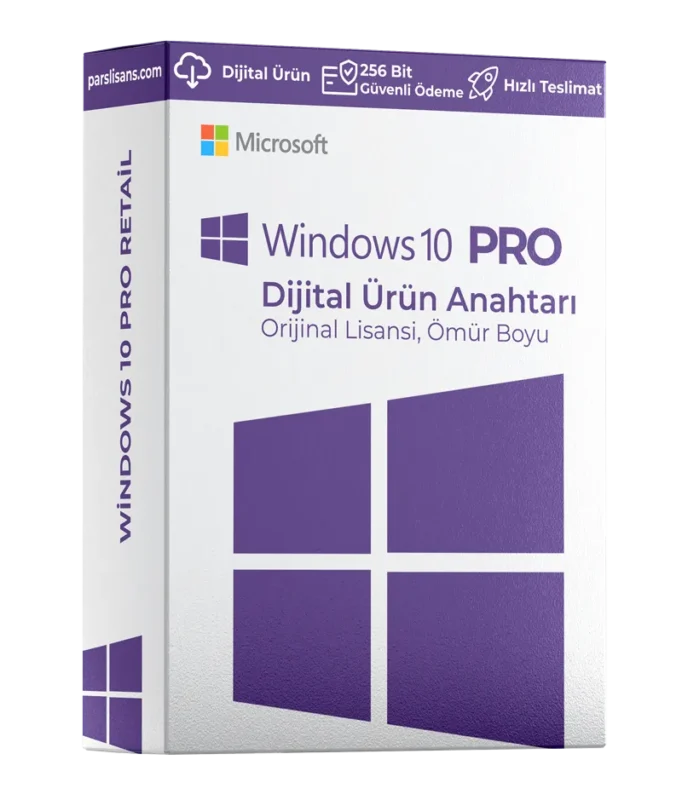 Windows 10 Pro lisans anahtarı dijital teslimat