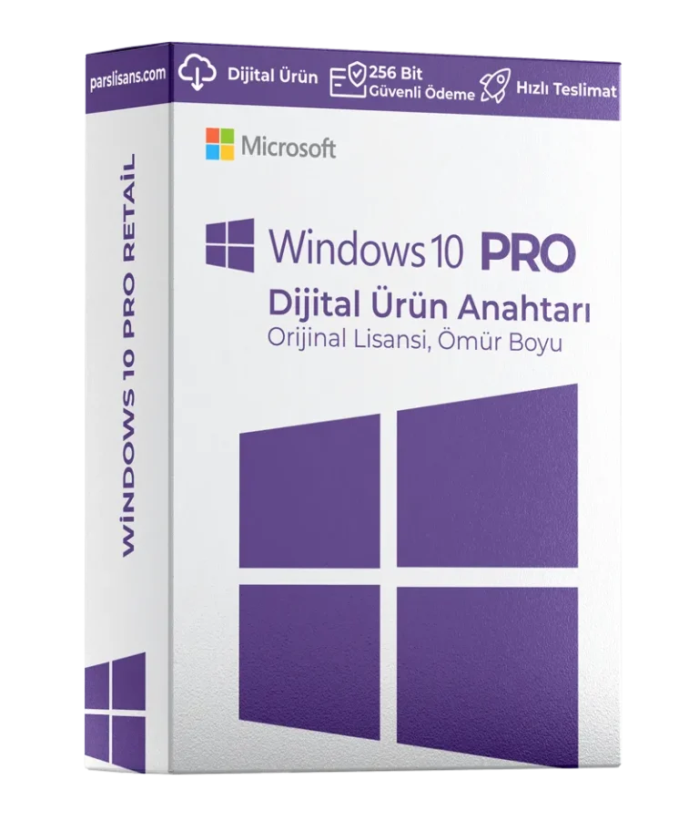 Windows 10 Pro lisans anahtarı dijital teslimat